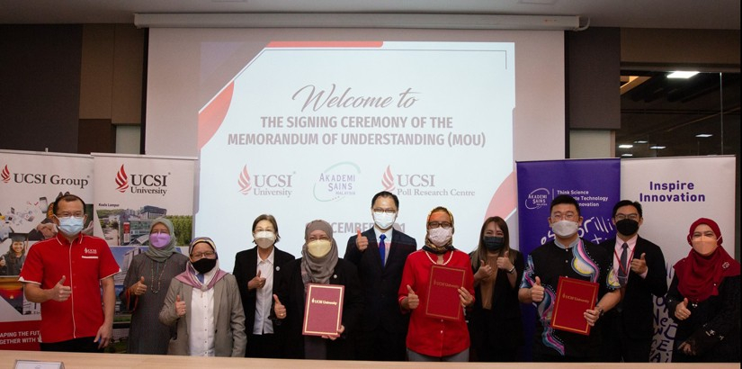 The signing ceremony was held at UCSI University and witnessed by academics and staff from all three entities.